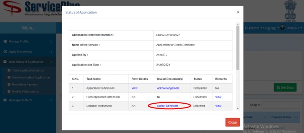 document to download e khata certificate online