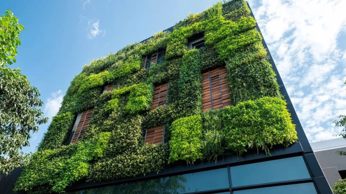 eco friendly green wall building elevation design