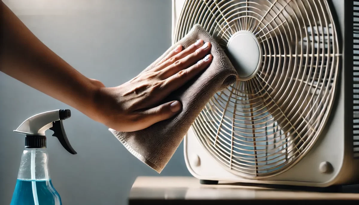 how to clean small table fan