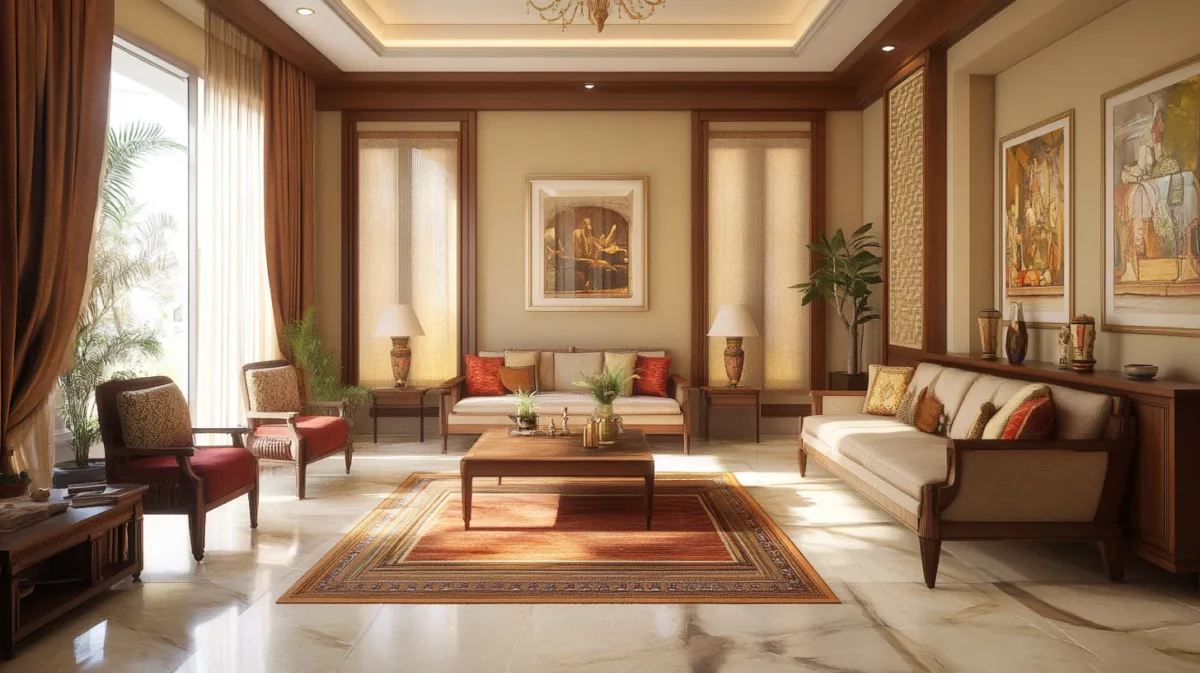 minimalist indian luxury living room design idea