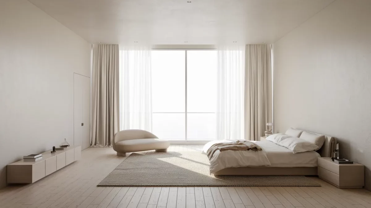 minimalist monochrome bedrooms