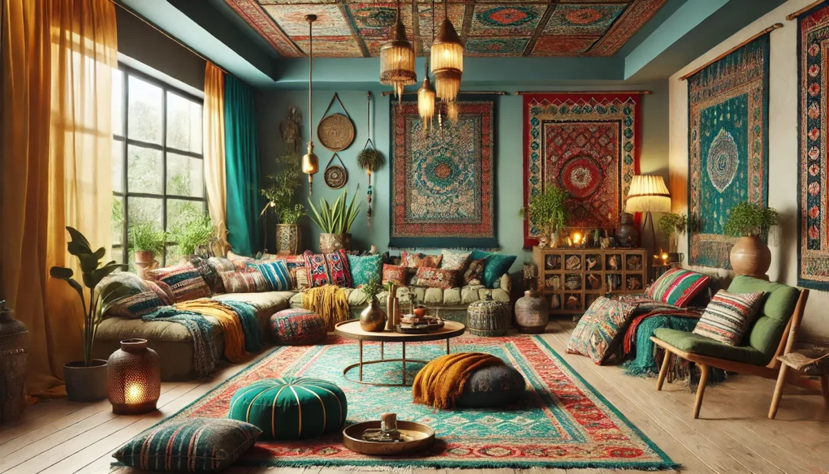 modern bohemian blend indian traditional living room ideas