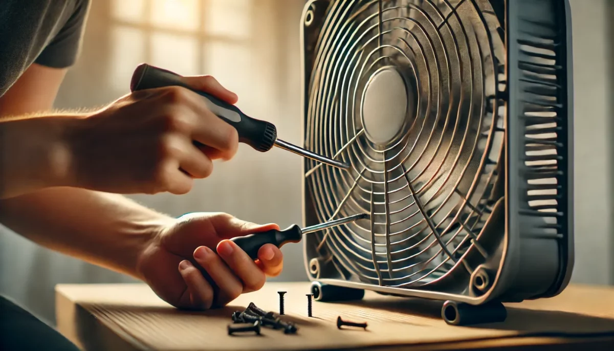 remove the front grill for cleaning the fan blades