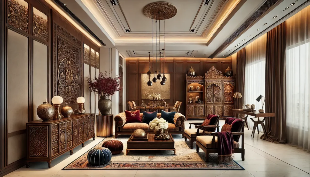 royal heritage modern living room design idea