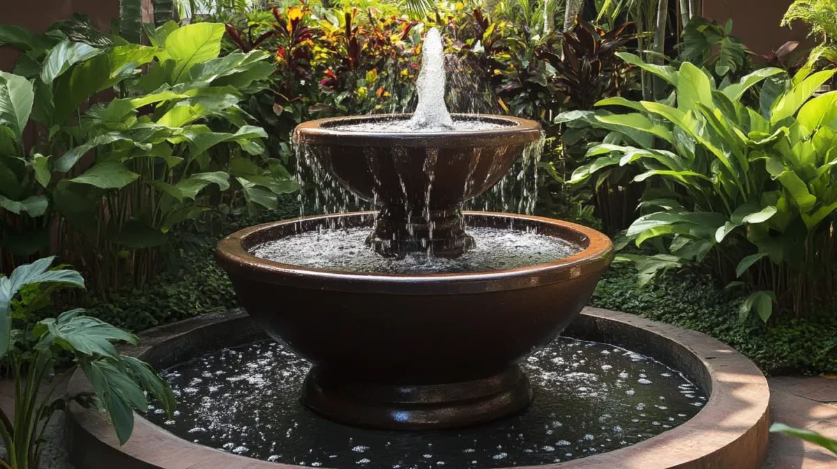 water fountain in balcony or garden