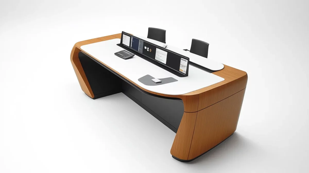 Interactive Collaboration Counter Table Design