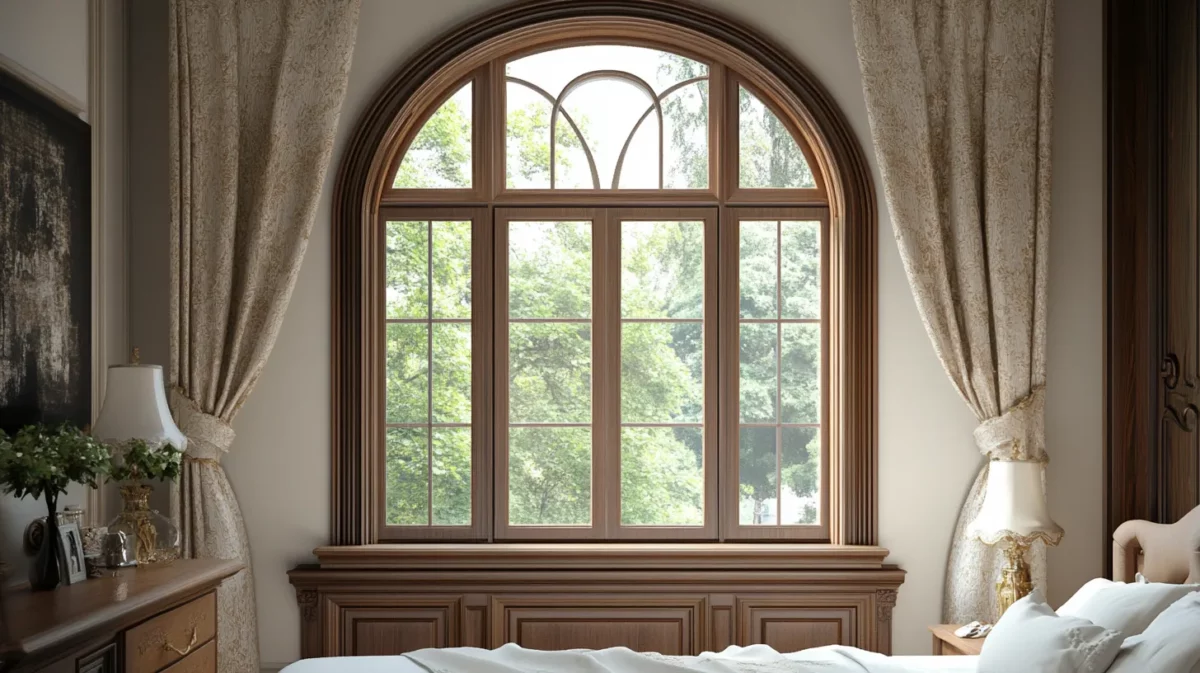 arched window interior design for luxury bedroom