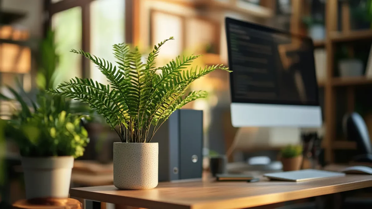 boston fern plant for office desk