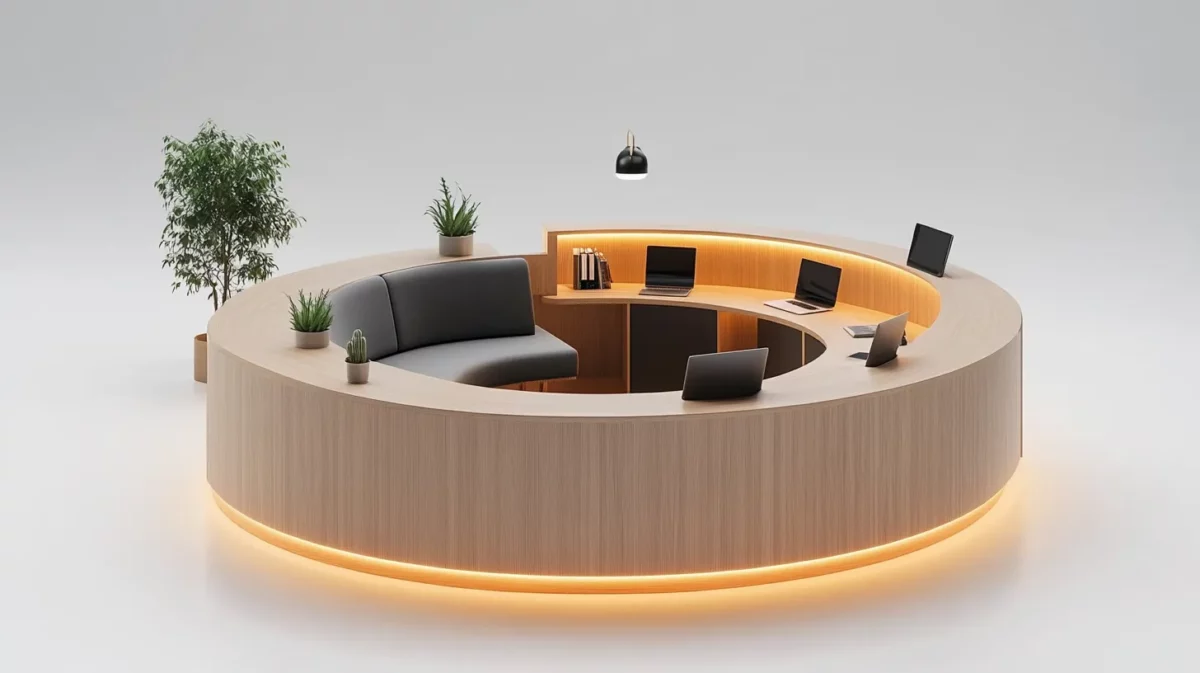 circular hub reception table design