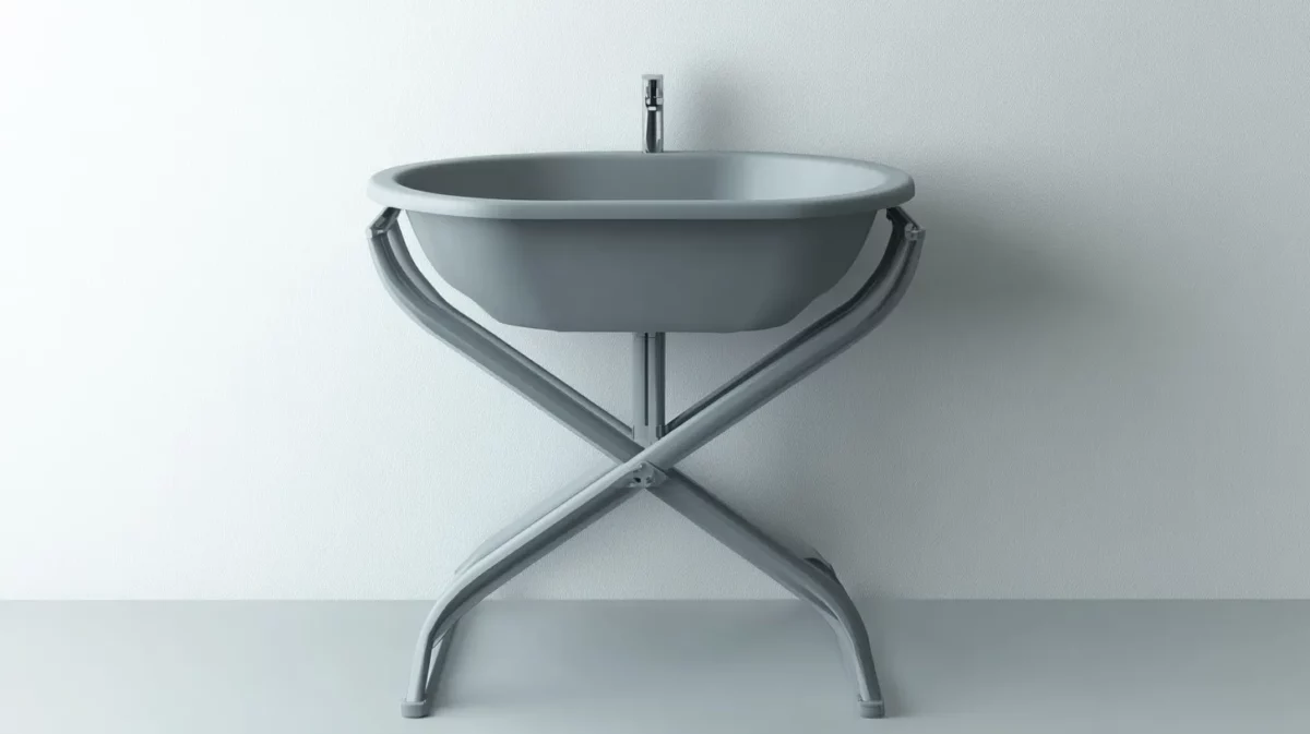 collapsible wash basin design ideas with stand