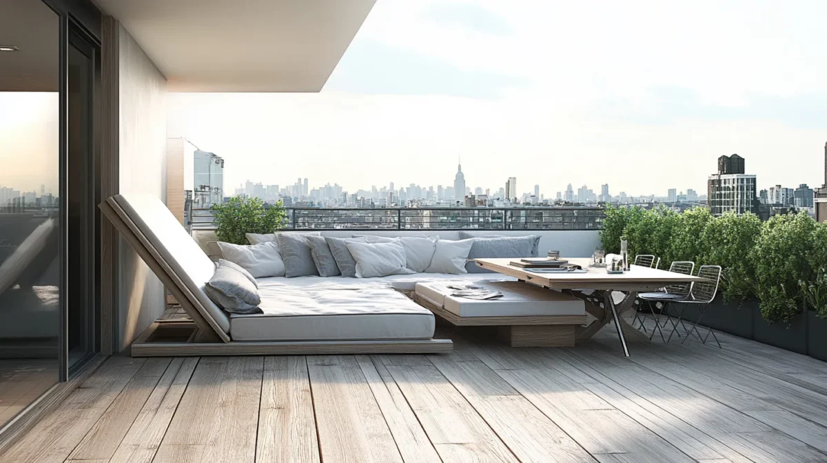 convertible furniture for versatility rooftop design idea