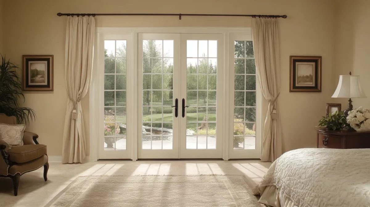 elegant french door design for luxurious bedroom