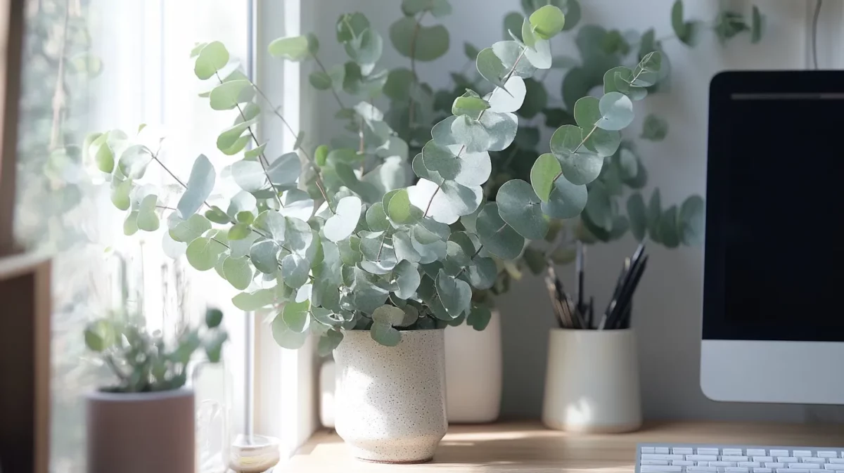 eucalyptus plant for office desk