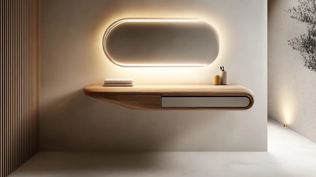 floating dressing table design