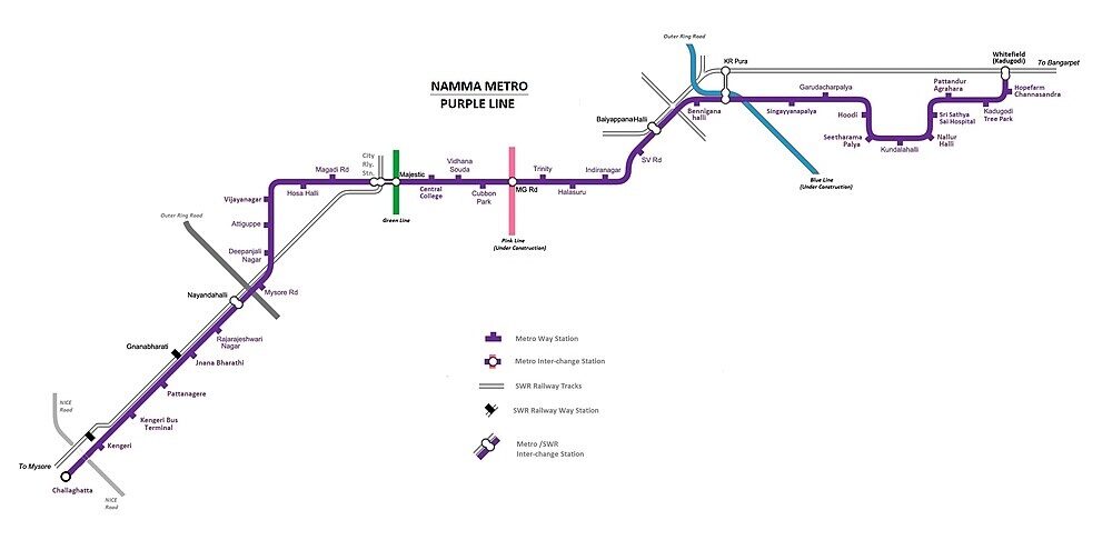 Hoodi Metro Station Route Map Bangalore