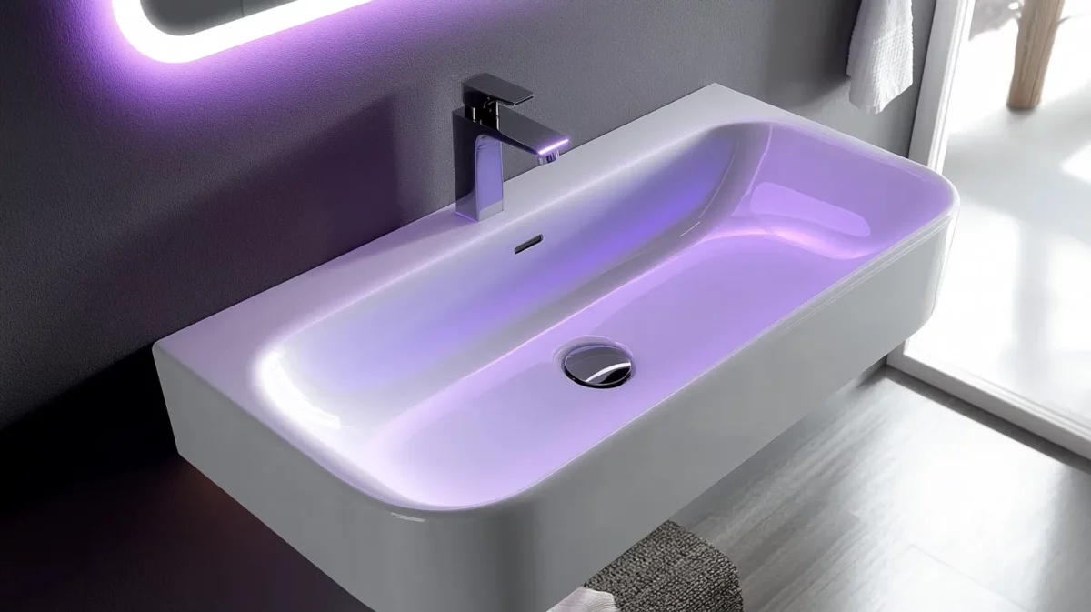 led mirror basin design ideas for hall