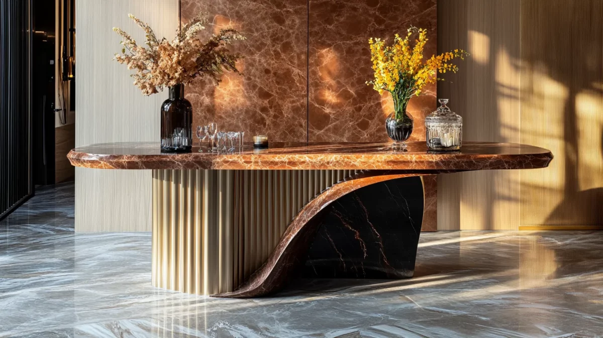 luxury hotel welcome center table design