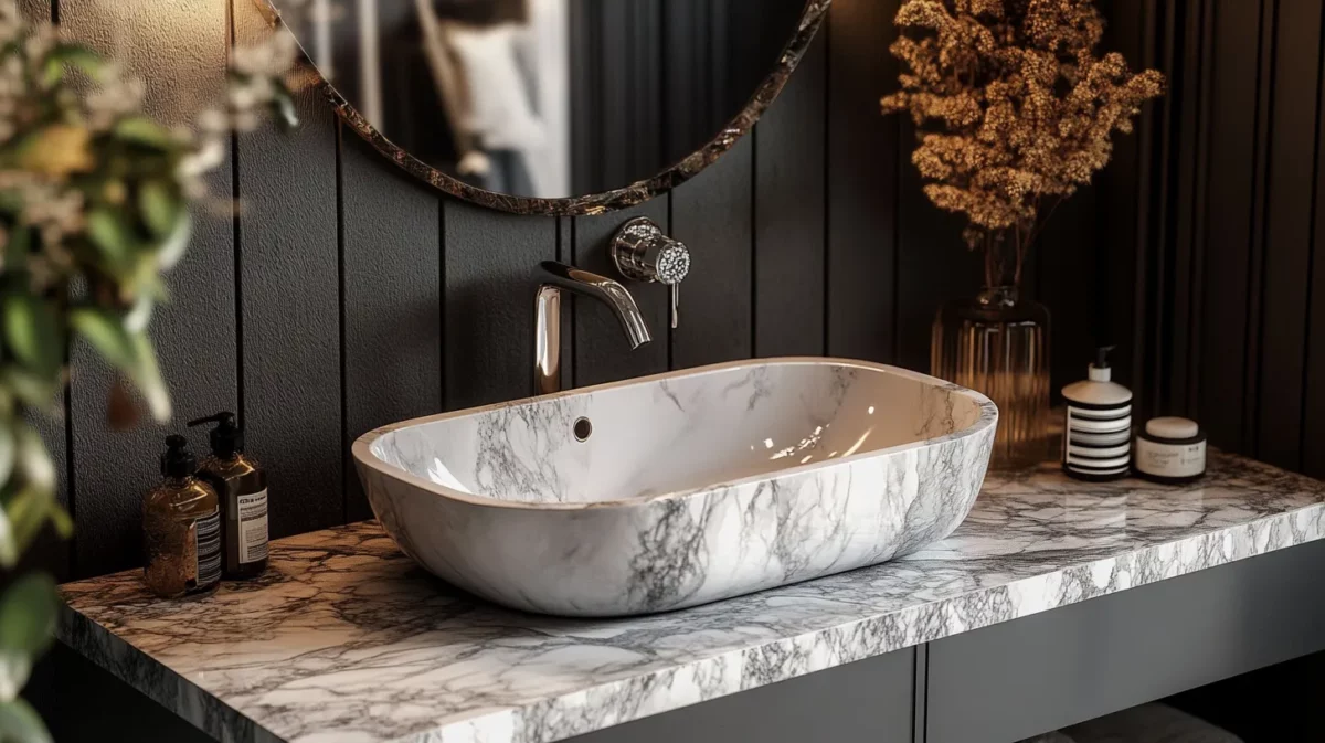 marble counter modern wash basin design for hall