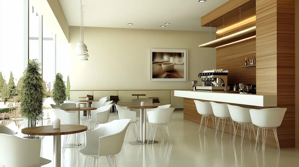 minimalist decor cafe design