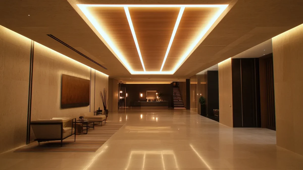 minimalist recessed simple main hall fall ceiling design