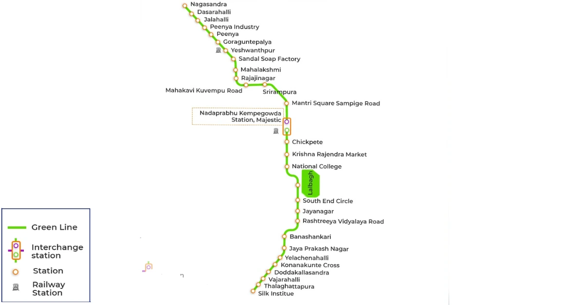 silk institute metro station route map