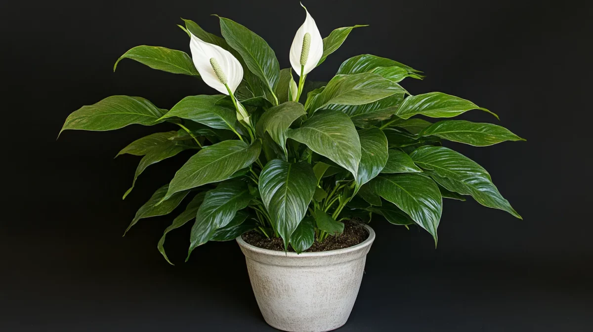 spathiphyllum plant for office desk