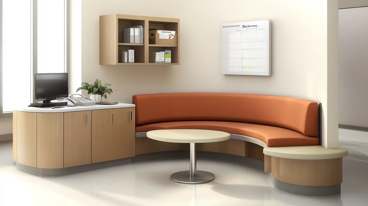 therapeutic welcome center table design for hospital