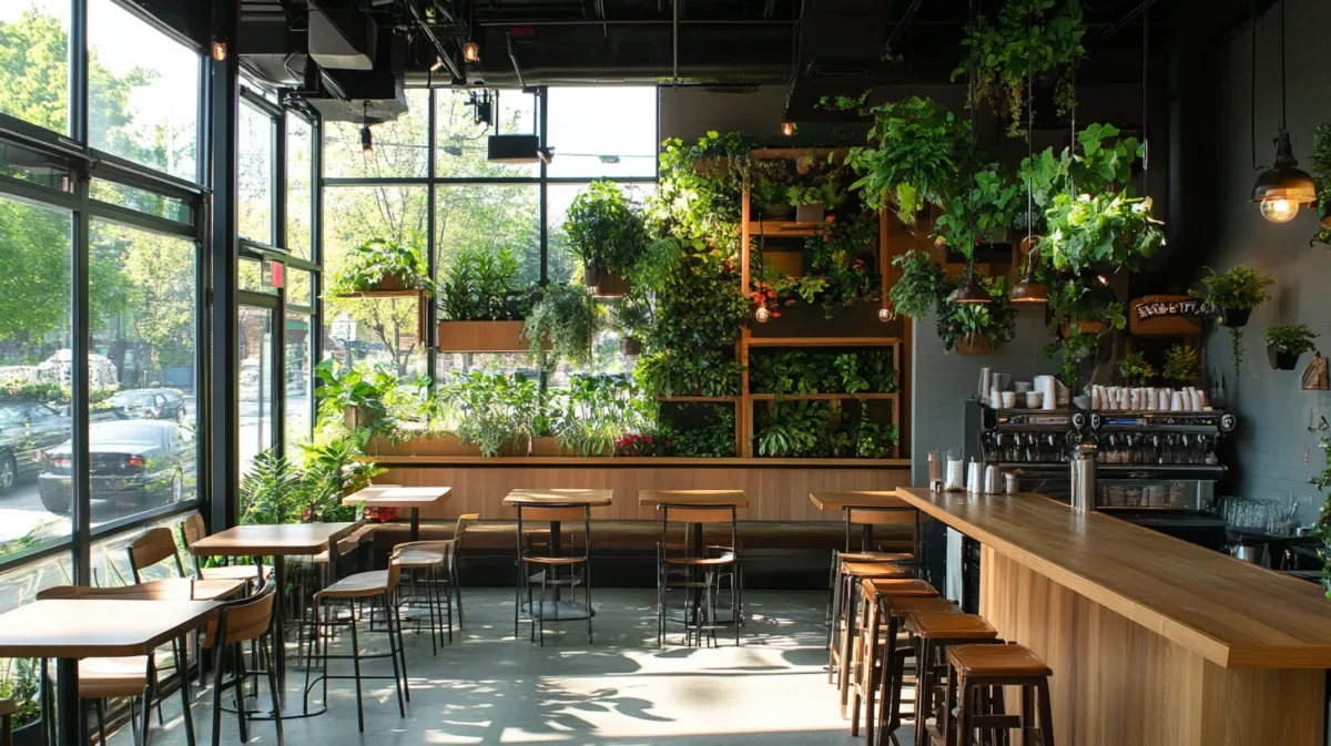 urban greenhouse concept coffee shop design