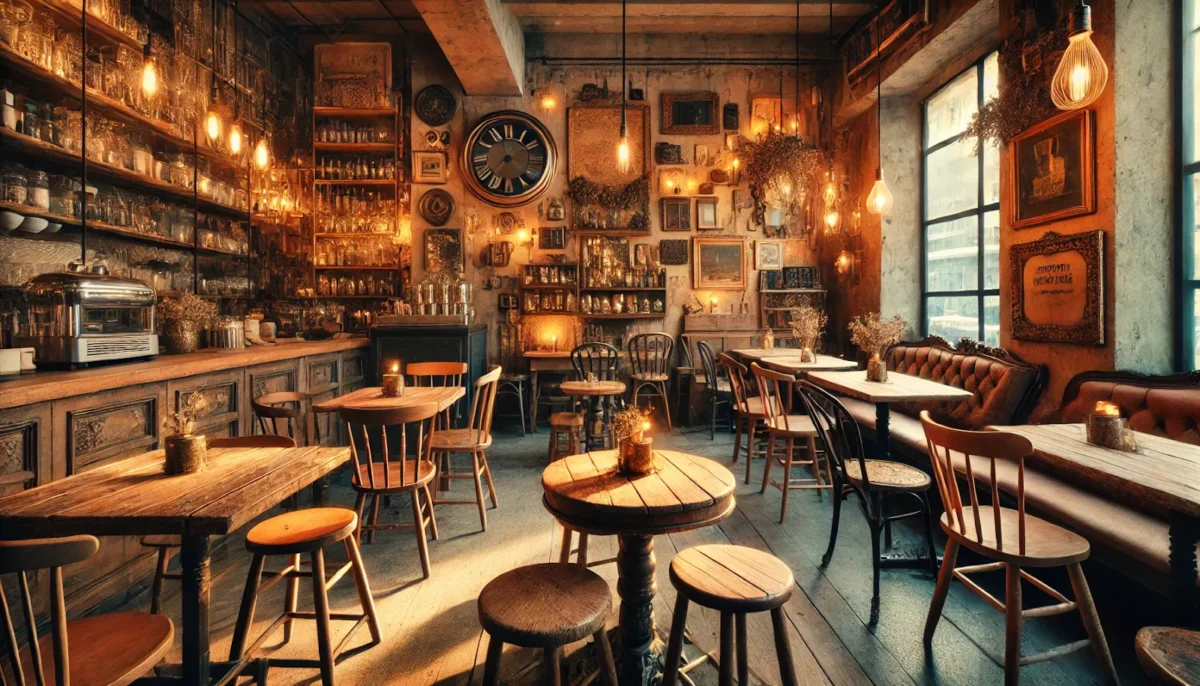 vintage furniture cafe design