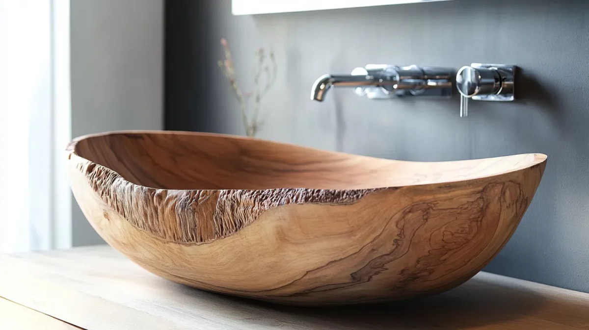 wooden basin design ideas for modern hall