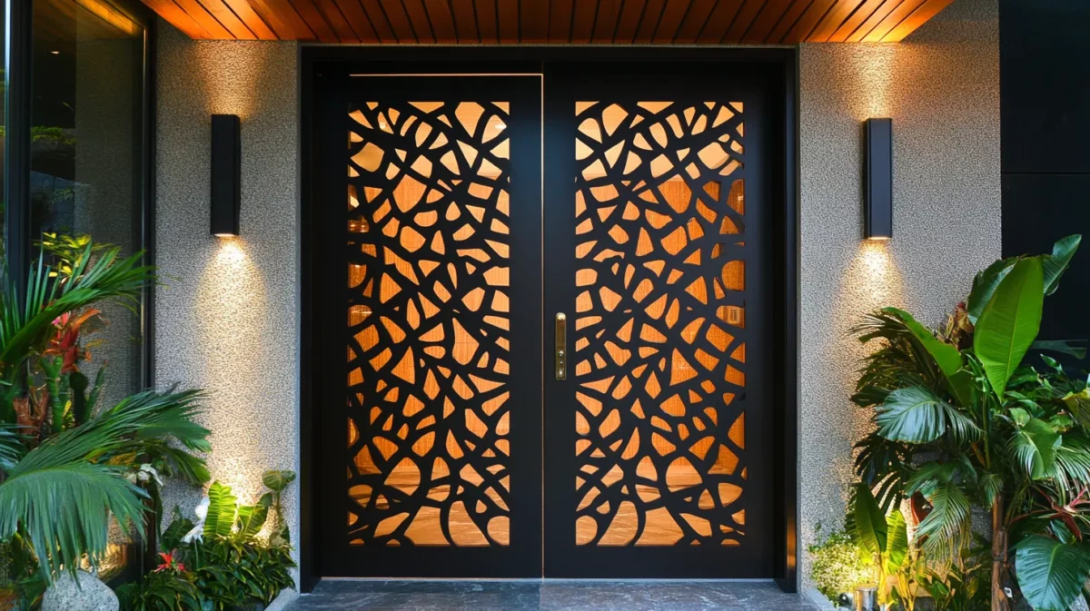 abstract pattern safety main door grill design for flat