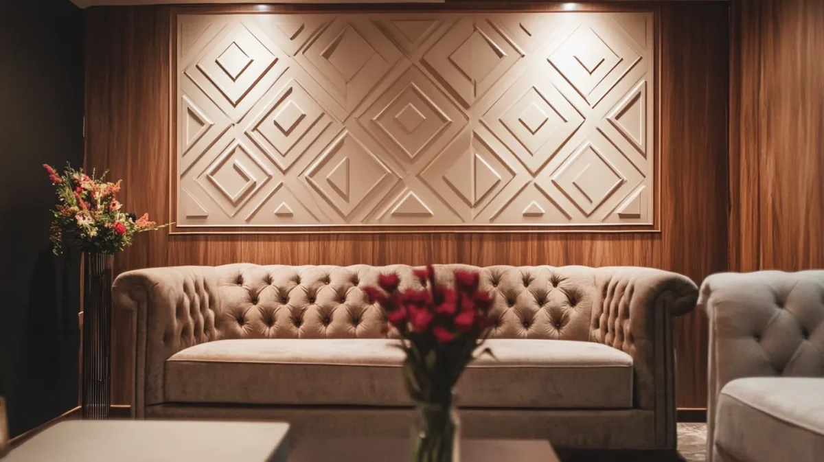 geometric wall panelling designs for living room