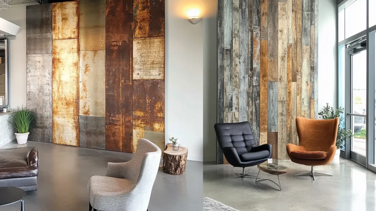 industrial wall panelling ideas for living room