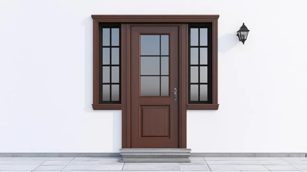 main door with single window designs