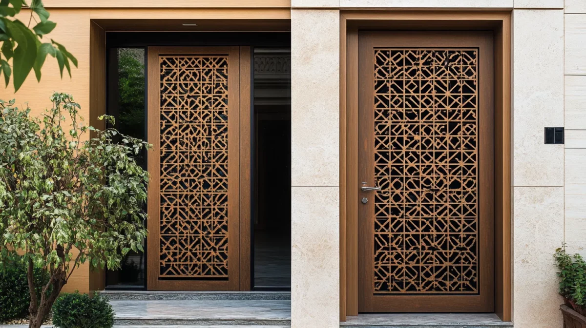 moroccan inspired modern main door grill design for flat