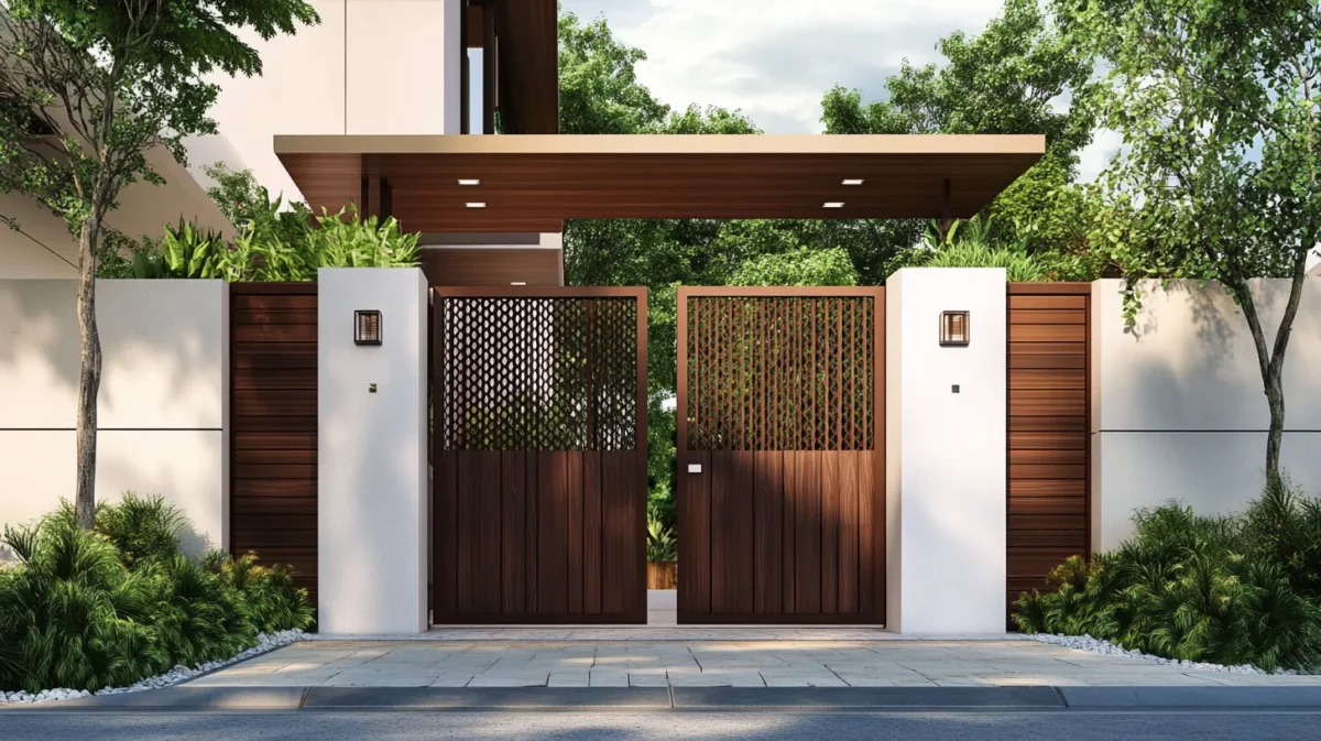 white and brown colour combination as per vastu for main gate