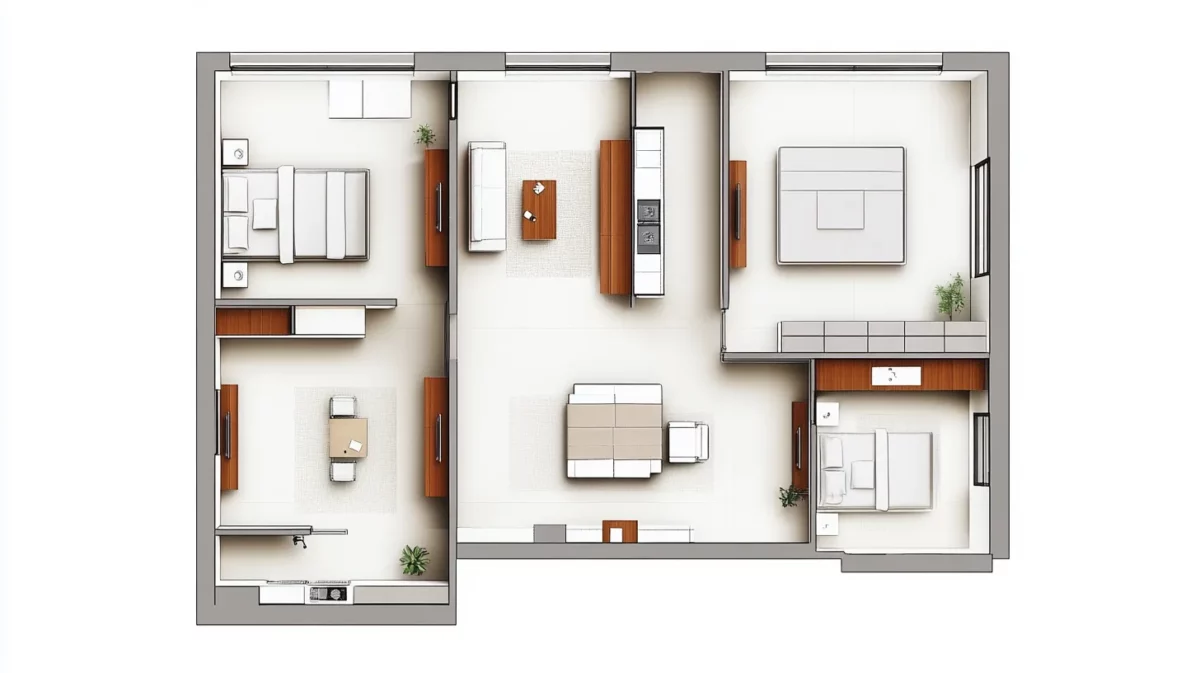 2 bhk north facing house plan as per vastu