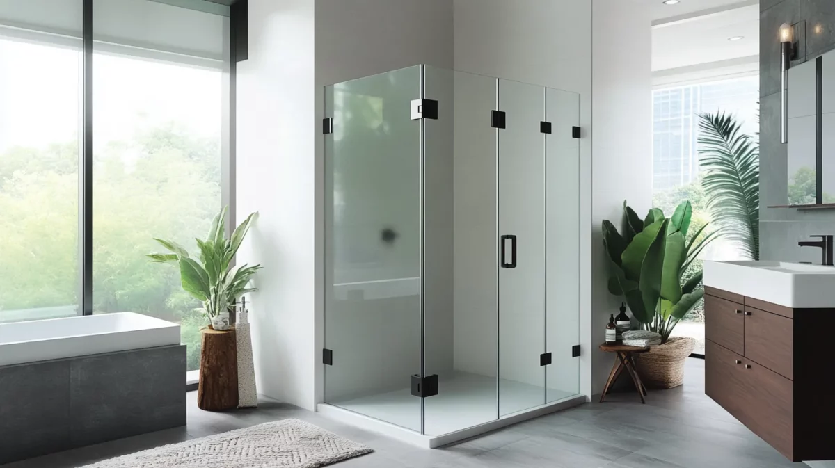 bathroom renovation idea with shower using glass walls or doors