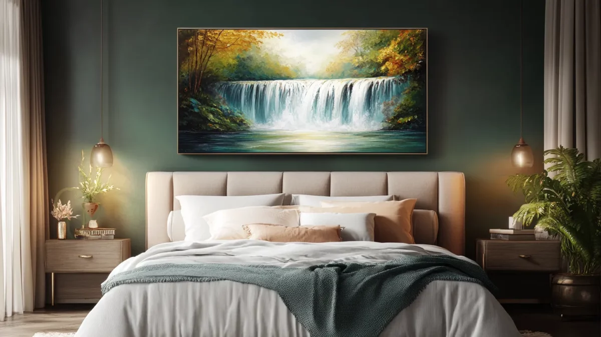 bedroom waterfall painting as per vastu