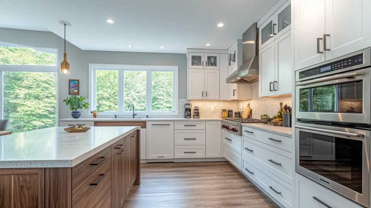 bright and airy minimalist kitchen remodel idea for old house