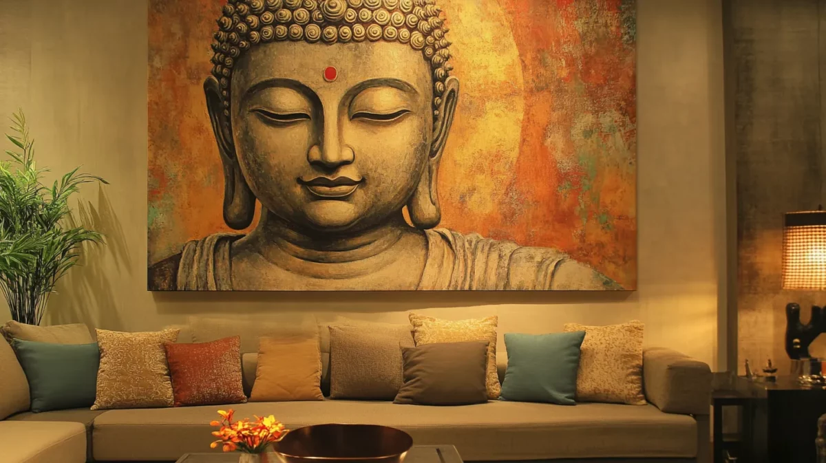 buddha painting for living room as per vastu