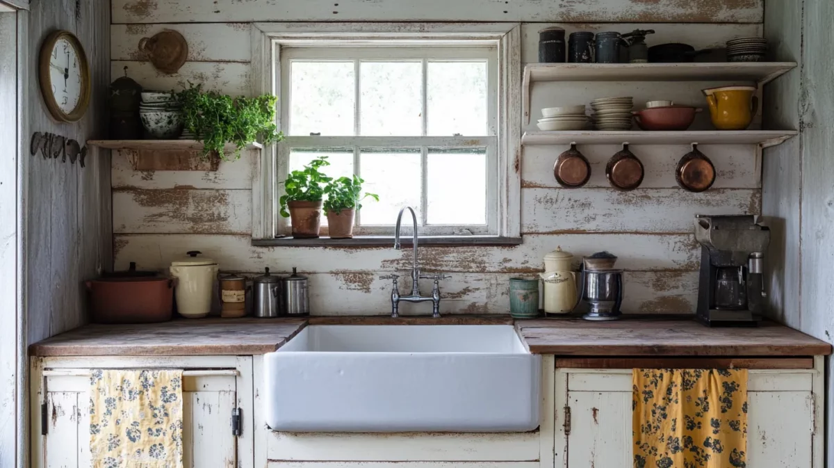 cottage style vintage kitchen remodel idea for old house