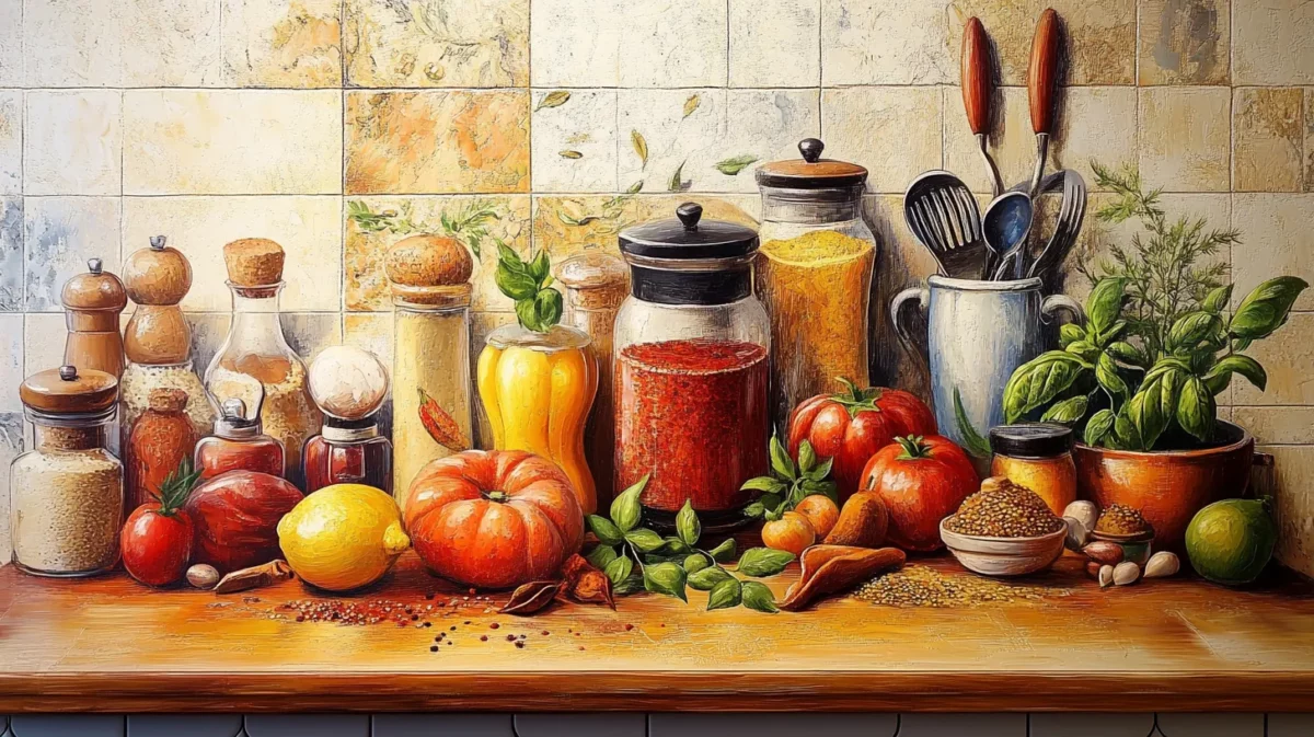 culinary theme 3d wall painting