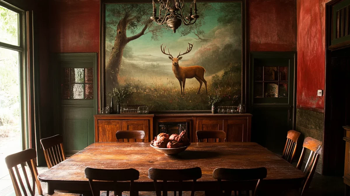 deer painting in dining room as per vastu