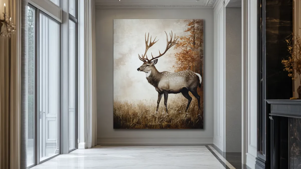 deer painting in hallway or lobby as per vastu