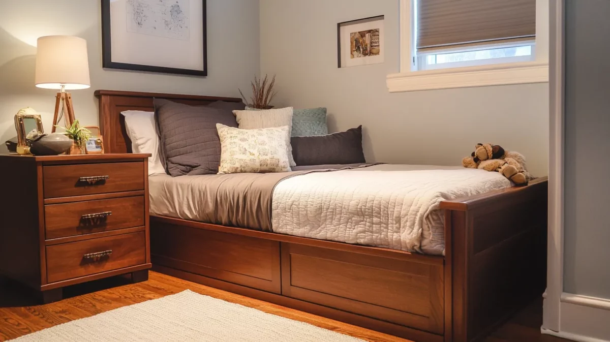 downsize to a smaller bed option for small bedroom renovation