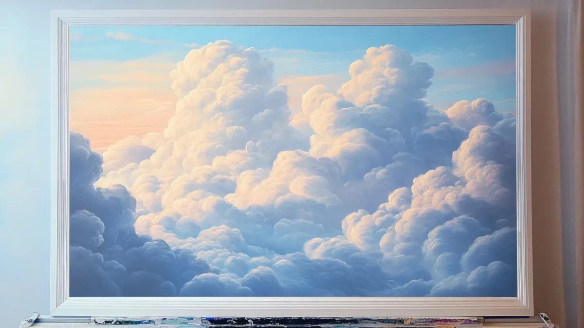 dreamy cloud patterns 3d wall painting