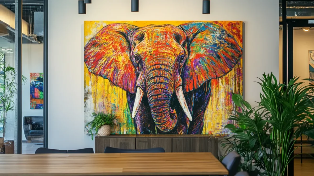 elephant painting in office as per vastu