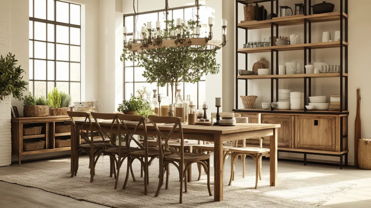 farmhouse inspired dining room remodel idea for old house