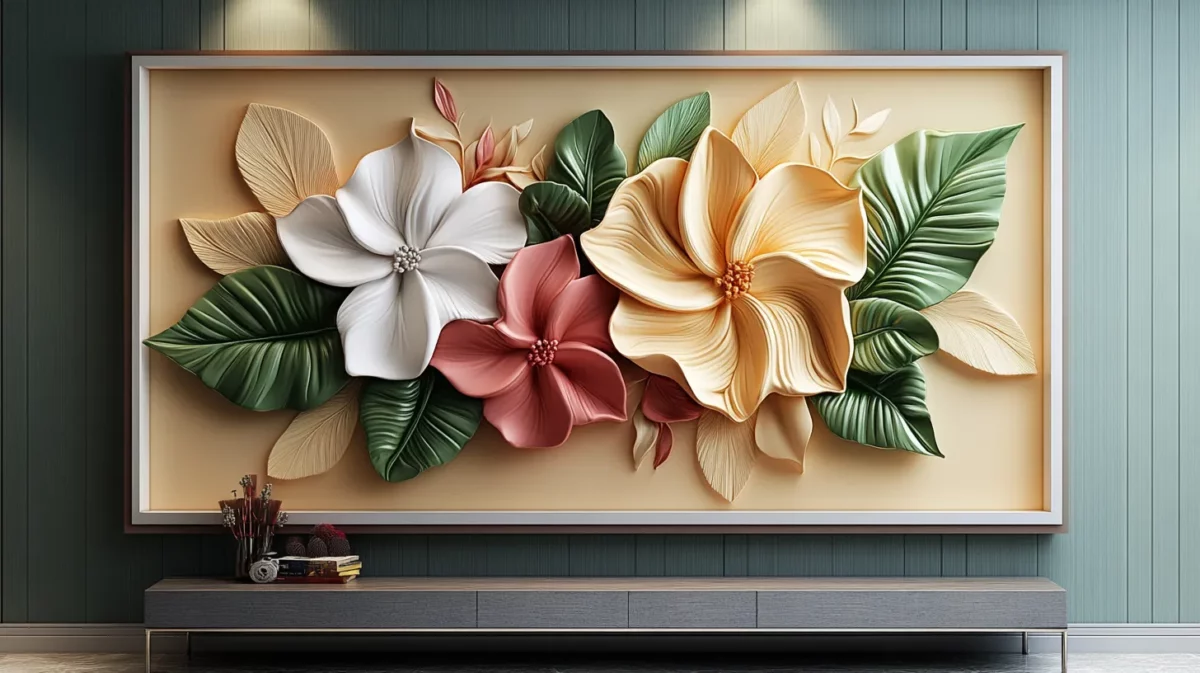 floral 3d wall painting